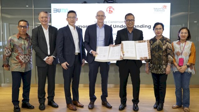 Telkom bersama F5 kerja sama strategis perkuat cybersecurity di Indonesia. Foto: Istimewa.