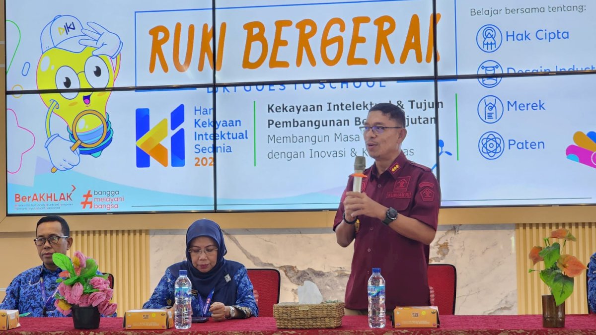 Semarak HKI Sedunia ke-24, Kanwil Kemenkumham Sulsel Sosialisasikan ke Pelajar