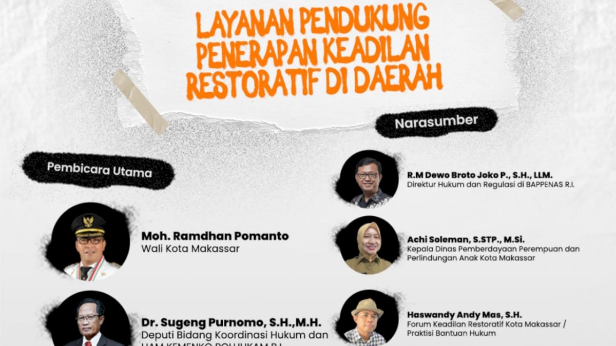 Pemkot Makassar Gandeng YLBHI-LBH Gelar Seminar dan Peluncuran Kebijakan Keadilan Restoratif