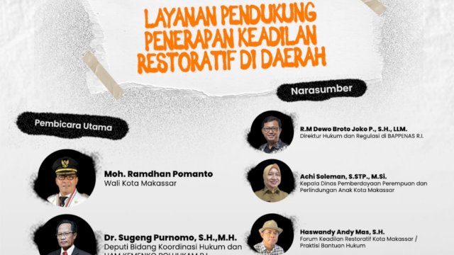 Seminar Publik dan peluncuran Peraturan Walikota Nomor 91 Tahun 2023 Tentang Layanan Pendukung Penerapan Keadilan Restoratif. Foto: Istimewa.