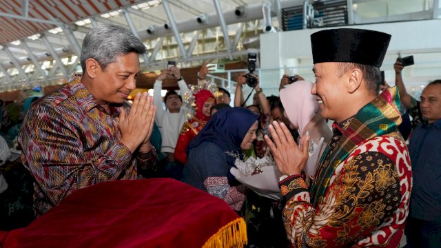 Zudan Arif Fakrulloh tiba di Makassar usai diberi amanah menjabat Pj Gubernur Sulsel. ist