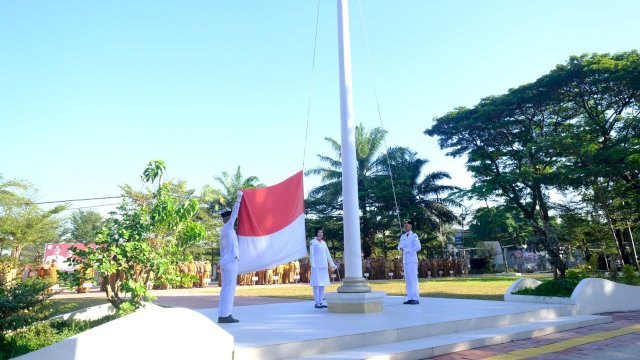 Upacara peringatan Harkitnas di Kantor Bupati Gowa. Foto: Istimewa.