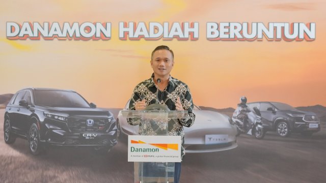Ivan Jaya selaku Consumer Funding &amp; Wealth Business Head PT Bank Danamon Indonesia Tbk saat pengumuman pemenang. Foto: Istimewa.