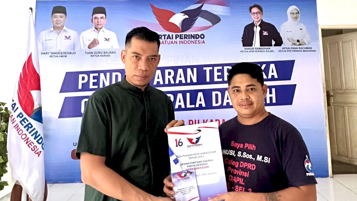 Usai Shalat Jumat, Adi Rasyid Ali Daftar Bakal Calon Walikota di Perindo