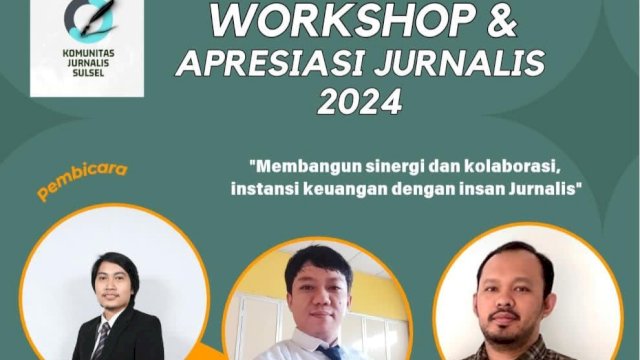 Komunitas Jurnalis Sulsel gelar workshop dan apresiasi jurnalis di Sulsel. Foto: Istimewa.