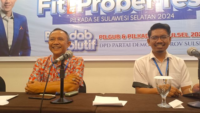 Bakal calon Bupati Selayar Natsir Ali saat hadir uji kelayakan di Partai Demokrat. Foto/SS