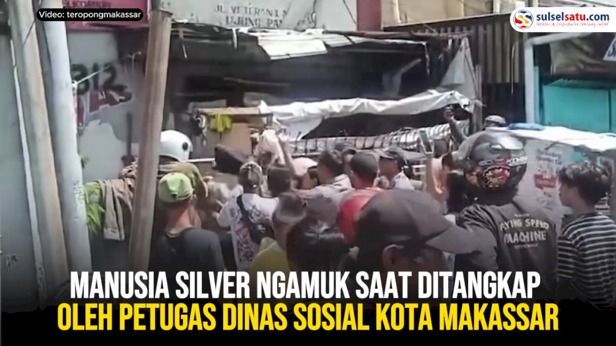 VIDEO: Manusia Silver Ngamuk saat Ditangkap oleh Petugas Dinas Sosial Kota Makassar