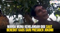VIDEO: Warga Muna Kehilangan Gigi saat Berebut Kaos dari Presiden Jokowi
