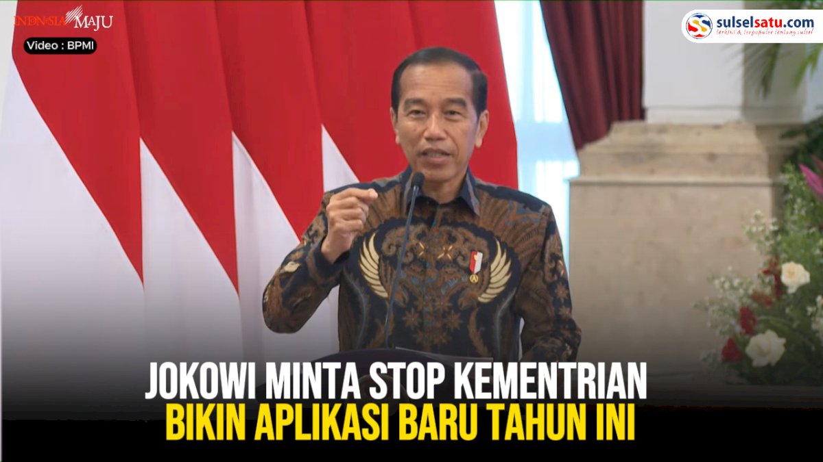 VIDEO:  Jokowi Minta Stop Kementrian Bikin Aplikasi Baru Tahun Ini