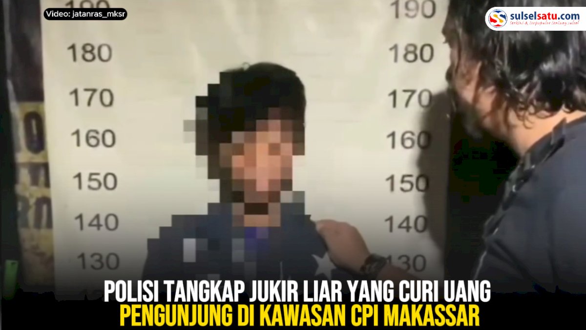 VIDEO: Polisi Tangkap Jukir Liar yang Curi uang Pengunjung di Kawasan CPI Makassar