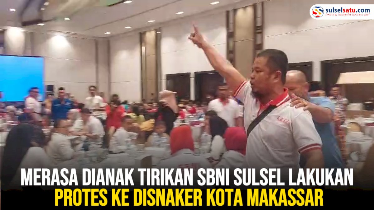 VIDEO: Merasa Dianak Tirikan SBNI Lakukan Protes ke Disnaker Kota Makassar