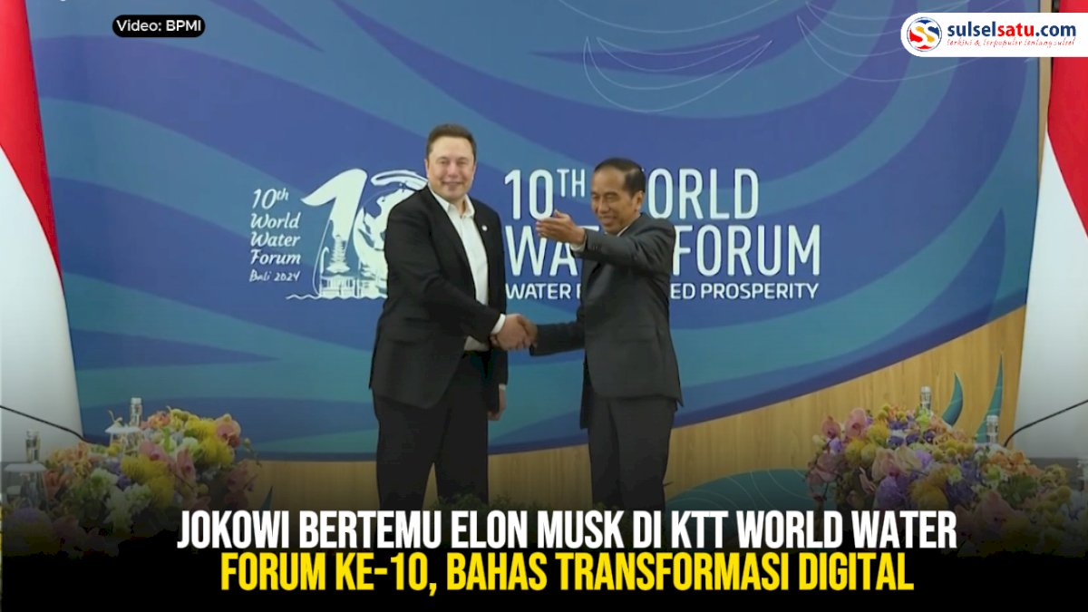 VIDEO: Jokowi Bertemu Elon Musk di KTT World Water Forum ke-10, Bahas Transformasi Digital