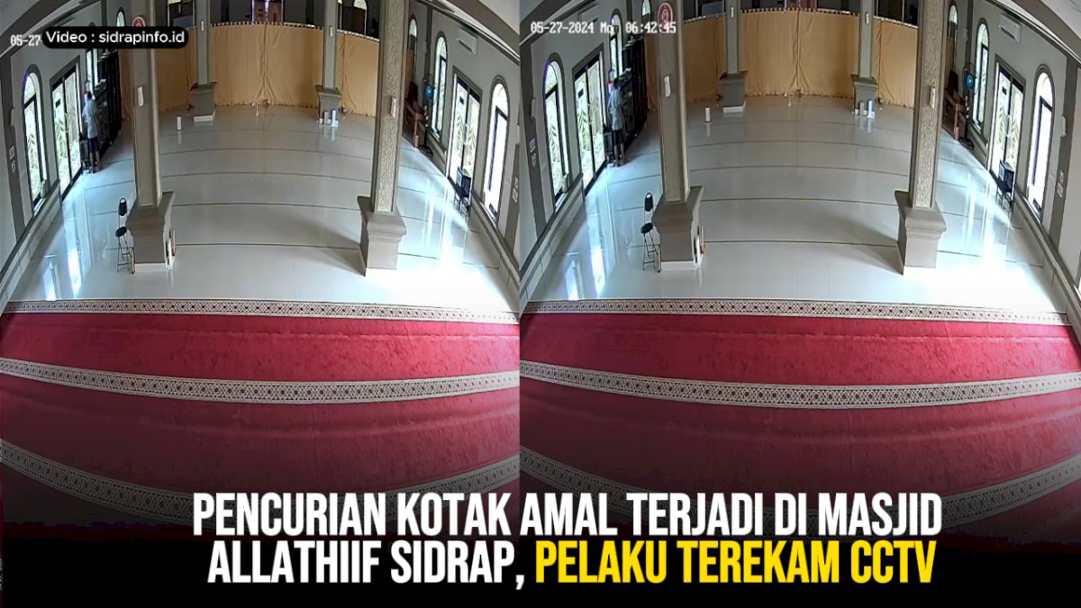 VIDEO: Pencurian Kotak Amal Terjadi di Masjid Allathiif Sidrap, Pelaku Terekam CCTV
