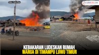 VIDEO: Kebakaran Ludeskan Rumah Warga di Timampu Luwu Timur