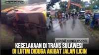 VIDEO: Kecelakaan di Trans Sulawesi di Luwu Timur Diduga Akibat Jalan Licin