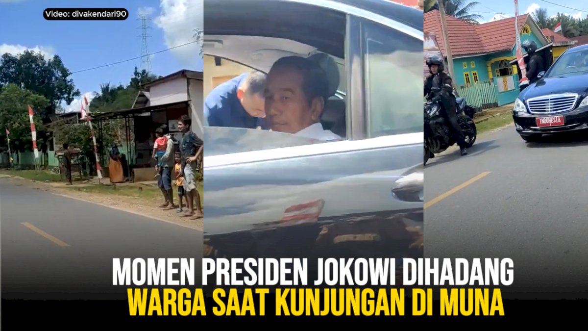 VIDEO: Momen Presiden Jokowi Dihadang Warga saat Kunjungan di Muna