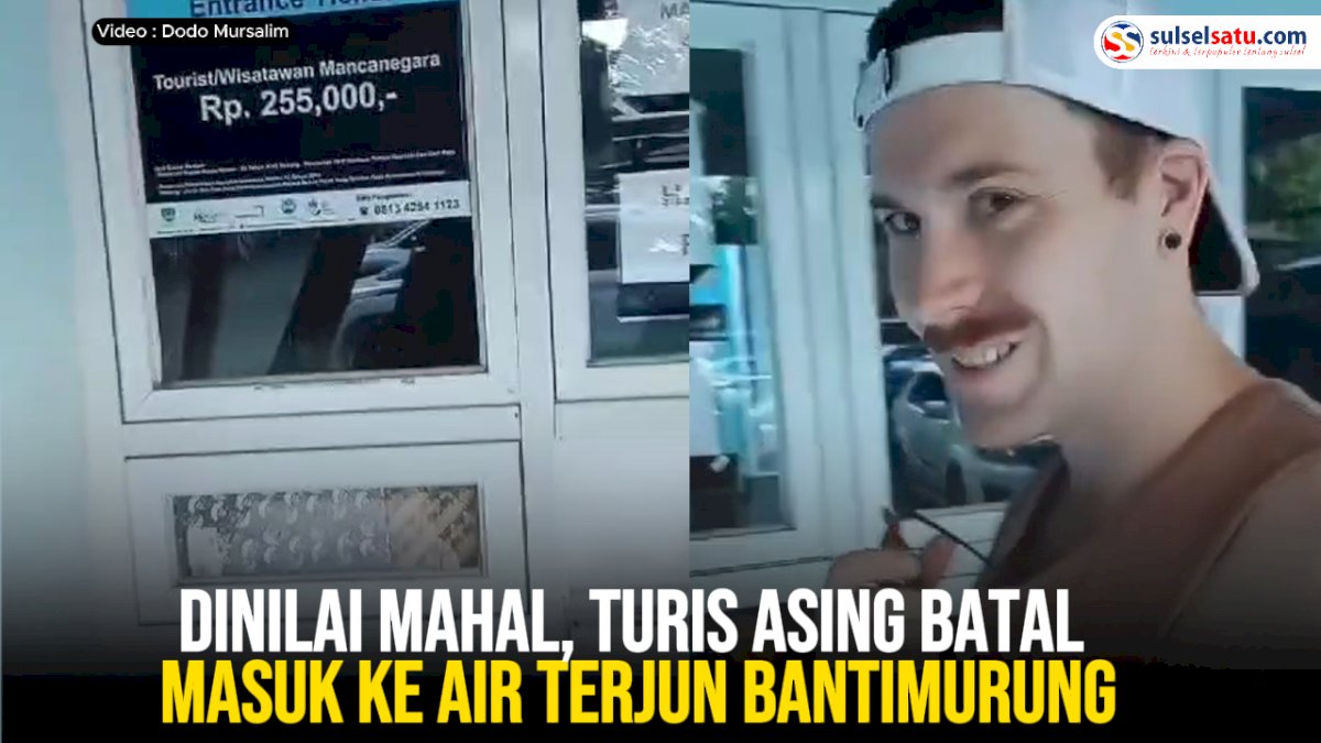 VIDEO: Tarif Dinilai Mahal, Turis Asing Batal Masuk ke Air Terjun Bantimurung