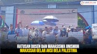 VIDEO: Ratusan Dosen dan Mahasiswa Unismuh Makassar Gelar Aksi Bela Palestina