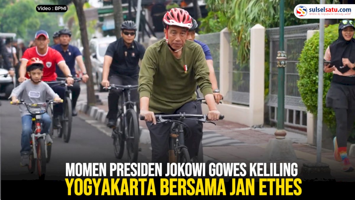 VIDEO: Momen Presiden Jokowi Gowes Keliling Yogyakarta bersama Jan Ethes