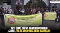 VIDEO: Aksi Demo Depan Kantor Gubernur Sulsel Tolak W Superclub di Makassar