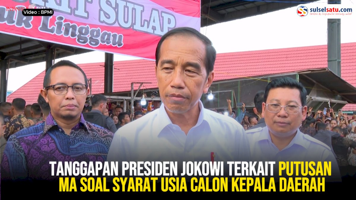 VIDEO: Tanggapan Presiden Jokowi terkait Putusan MA Soal Syarat Usia Calon Kepala Daerah