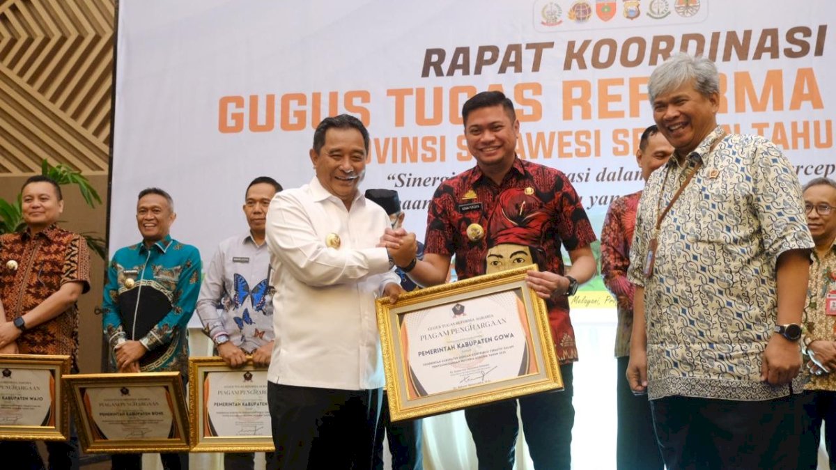 Pemkab Gowa Jadi Pemerintah Teraktif Penyelenggaraan Reforma Agraria 2023