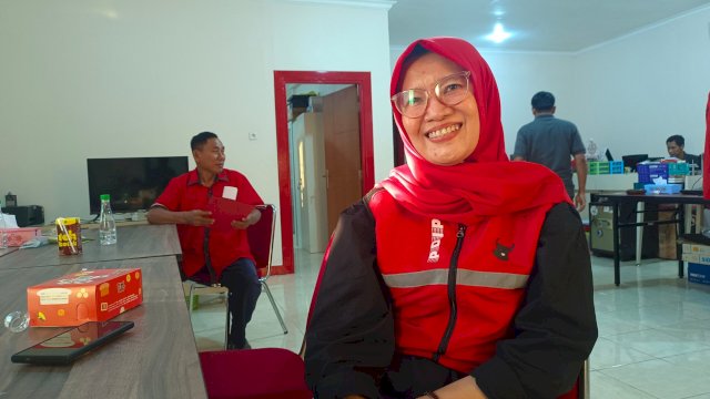 Wakil ketua pemenangan pemilu DPD PDIP Sulsel, Risfayanti Muin. Foto/SS