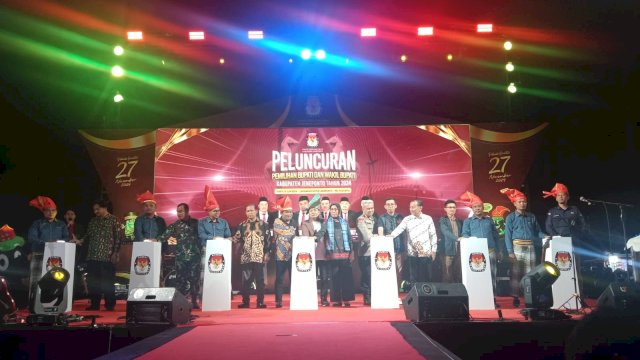 Detik detik launching Tahapan Pilkada Jeneponto (Dedi/sulselsatu)