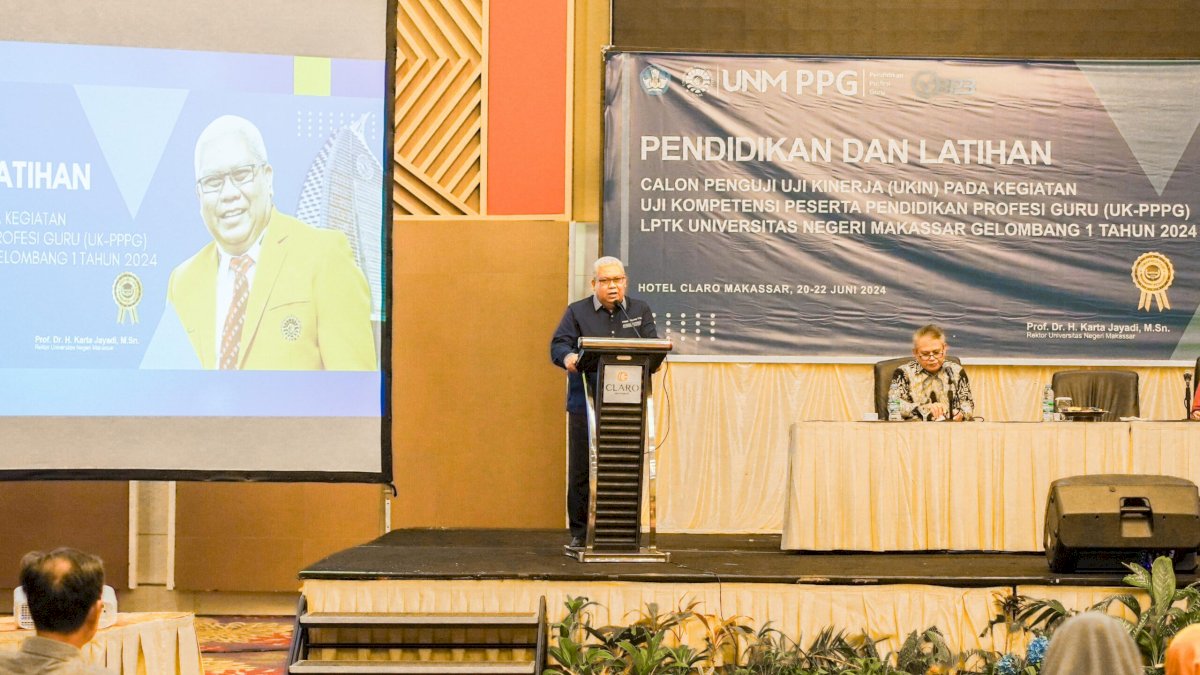 Gelar Pendidikan Latihan Calon Penguji Uji Kinerja, Prof. Karta Jayadi: Jaga Standar Kualitas Pendidikan Guru