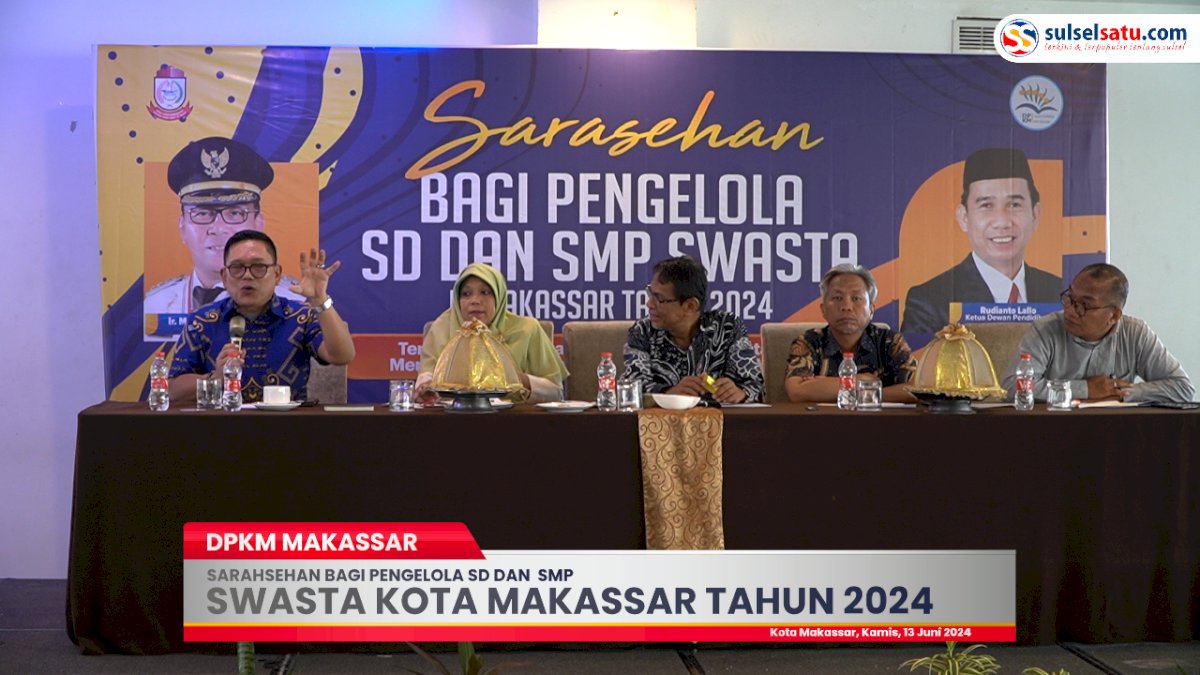VIDEO: Sarasehan Pengelolaan Sekolah Swasta di Makassar Diikuti 100 Pengelola SD dan SMP
