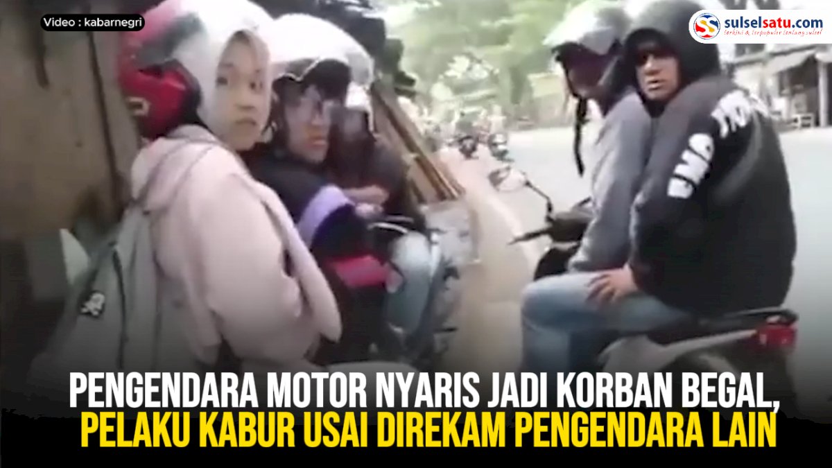 VIDEO: Pengendara Motor Nyaris Jadi Korban Begal, Pelaku Kabur Usai Direkam Pengendara Lain