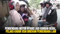 VIDEO: Pengendara Motor Nyaris Jadi Korban Begal, Pelaku Kabur Usai Direkam Pengendara Lain
