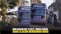 VIDEO: Guru Hadang Bus Telolet, Diduga Karena Suara Klakson Mengganggu Murid