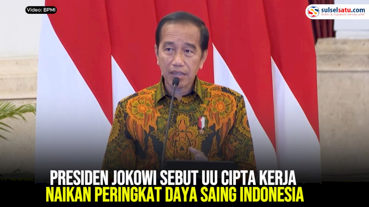 VIDEO: Presiden Jokowi Sebut UU Cipta Kerja Naikan Peringkat Daya Saing Indonesia