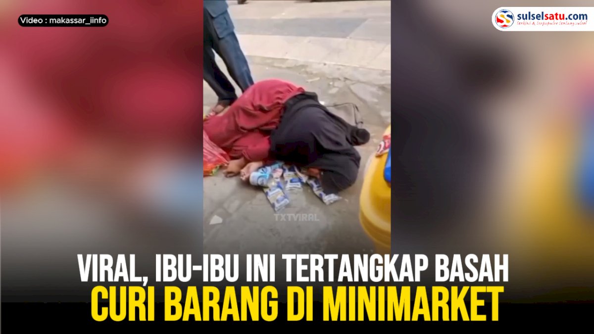 VIDEO: Viral, Ibu-ibu Ini Tertangkap Basah Curi Barang di Minimarket