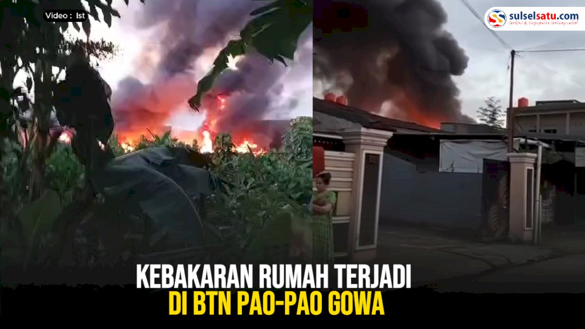 VIDEO: Kebakaran Rumah Terjadi di BTN Pao-pao Gowa