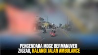 VIDEO: Pengendara Moge Bermanuver Zigzag, Halangi Jalan Ambulance