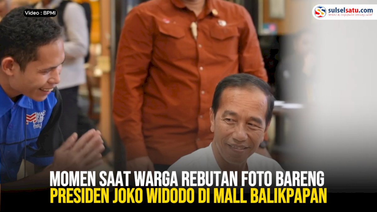 VIDEO: Momen saat Warga Rebutan Foto Bareng Presiden Joko Widodo di Mall Balikpapan