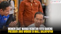 VIDEO: Momen saat Warga Rebutan Foto Bareng Presiden Joko Widodo di Mall Balikpapan