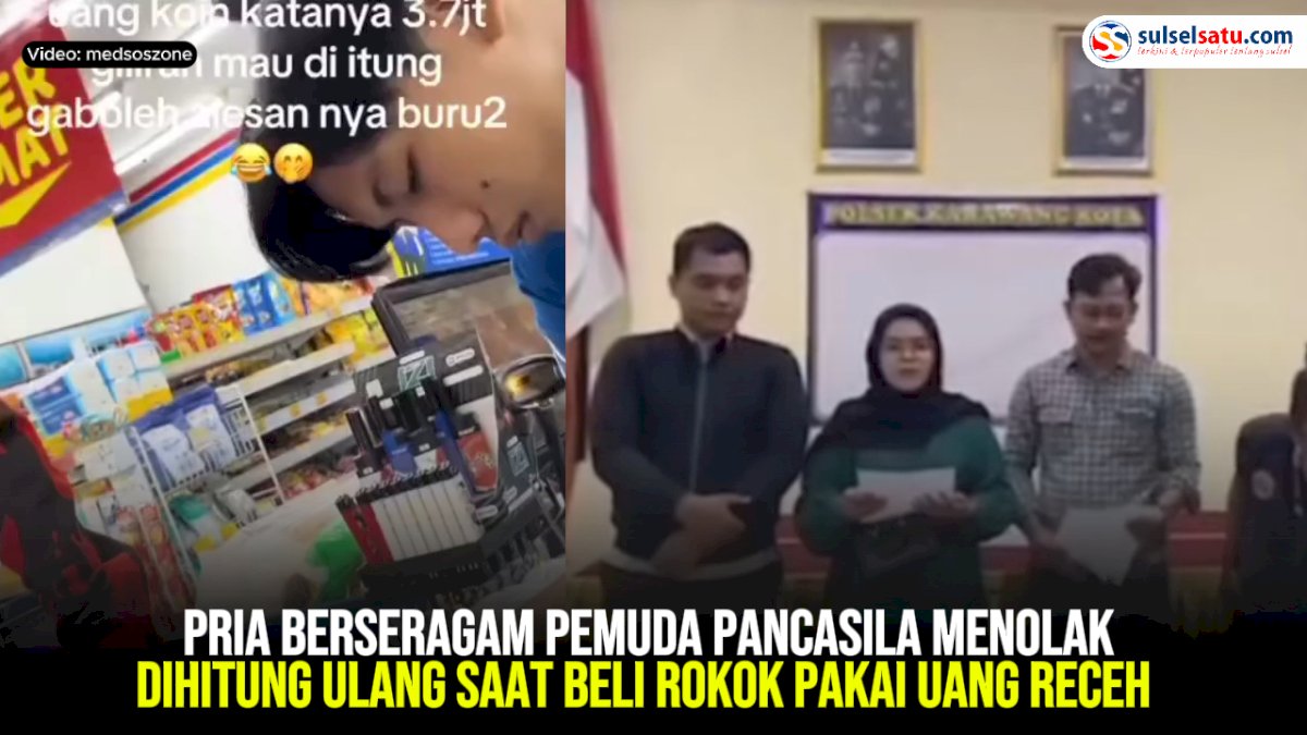 VIDEO: Pria Berseragam Pemuda Pancasila Menolak Dihitung Ulang saat Beli Rokok Pakai Uang Receh
