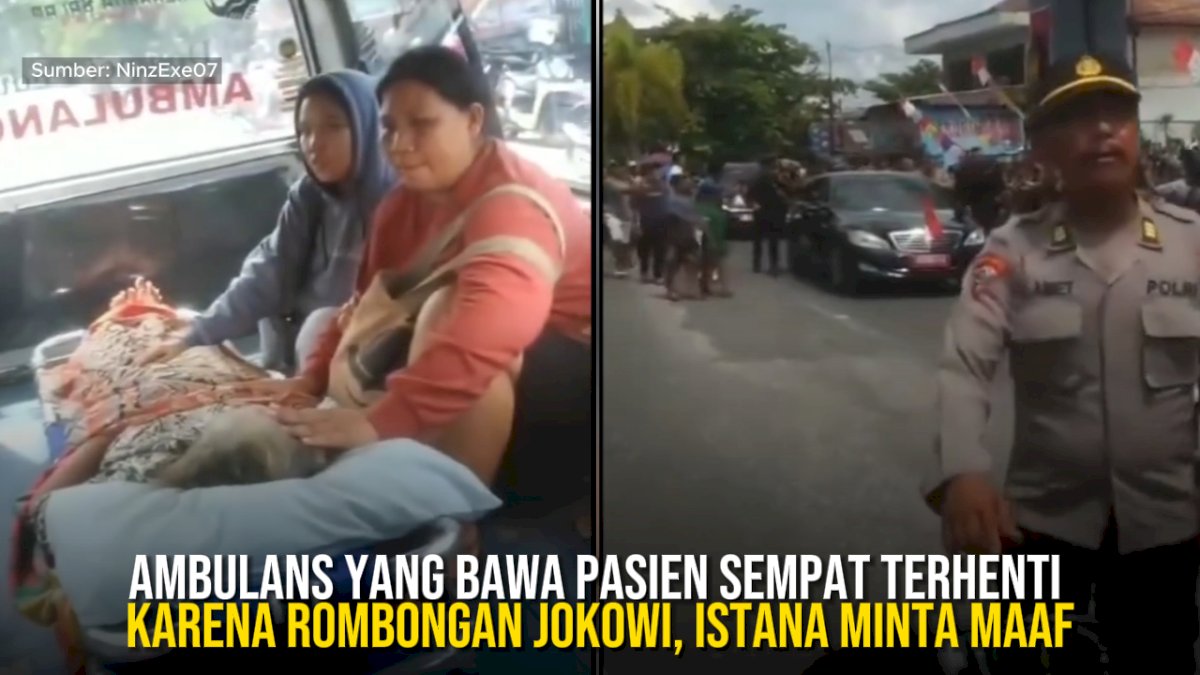 VIDEO: Ambulans yang Bawa Pasien Sempat Terhenti karena Rombongan Jokowi, Istana Minta Maaf