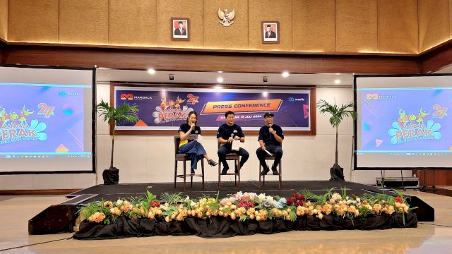 Konferensi pers Mandala PeRak yang akan hadir di Kabupaten Gowa. Foto: Sri Wahyu Diastuti / Sulselsatu.com.