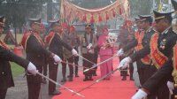 Meski Diguyur Hujan Deras, Acara Penyambutan Kapolres Jeneponto Yang Baru Berjalan Dengan Lancar