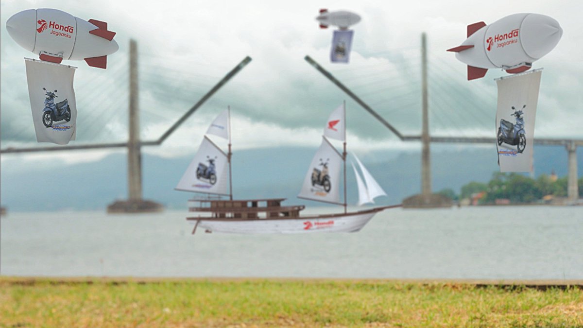 All New Honda BeAT Series Terbaru Hiasi Langit dan Pantai Ambon