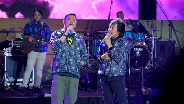 Bupati Adnan tampil bersama KLA Project di Bautiful Malino. Foto: Istimewa.