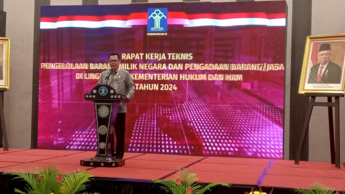 Tekankan Peningkatan Nilai Pengawasan dan Pengendalian, Kanwil Kemenkumham Sulsel Ikuti Rakernis BMN 2024