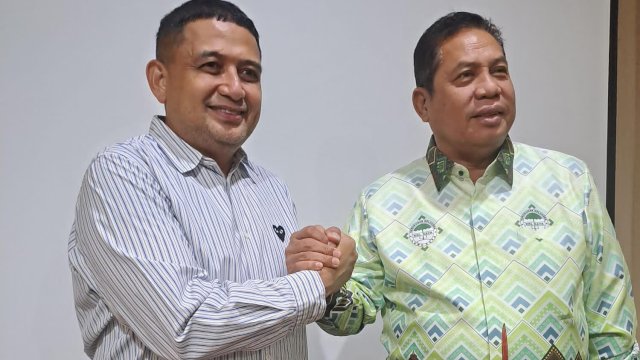 Munafri Arifuddin bersama Ketua BPW KKLR Sulsel Hasbi Syamsu Ali. Ist