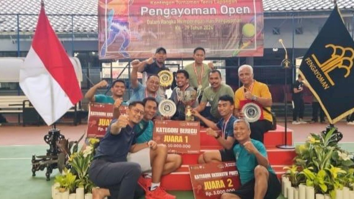 Kemenkumham Sulsel Juara Umum Turnamen Tenis Peringatan Hari Pengayoman Tahun 2024