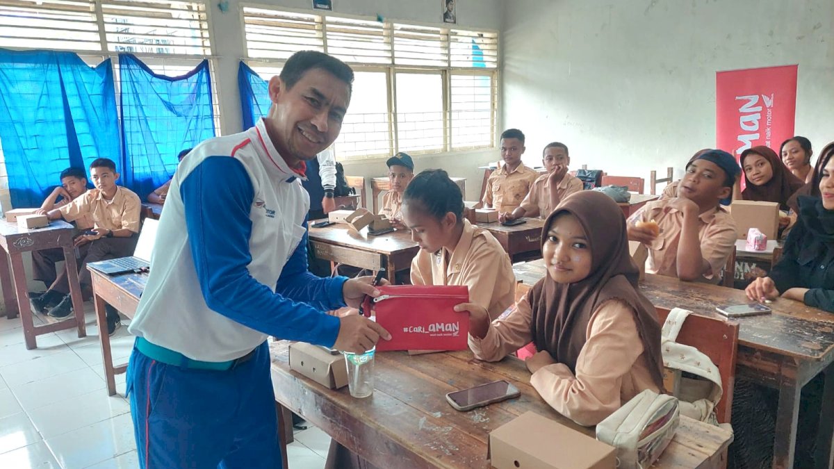 Siswa SMP Nasional Antusias Ikuti Edukasi Safety Riding Astra Motor Sulsel