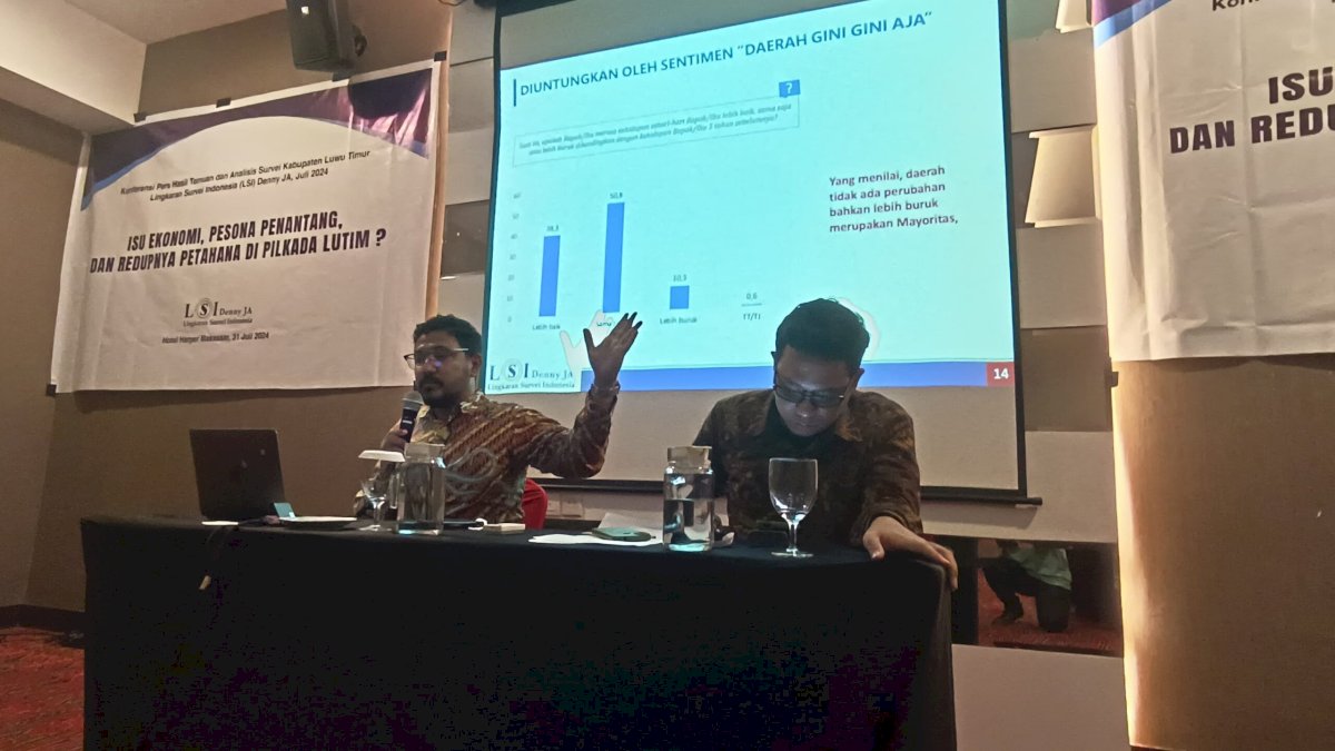 Simulasi Head to Head LSI Denny JA di Pilkada Lutim Ibas Ungguli Petahana Budiman